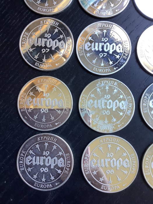 Europa. Ecu 1997/1998 Europa (.999) 18 stuks  (Ingen mindstepris)