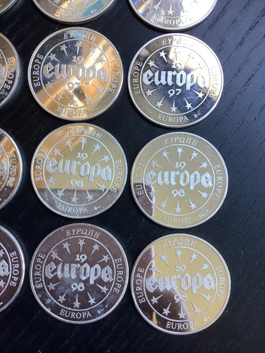 Europa. Ecu 1997/1998 Europa (.999) 18 stuks  (Ingen mindstepris)