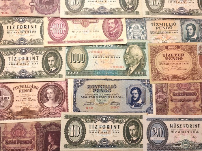 Ungarn. - 37 banknotes - various dates  (Ingen mindstepris)