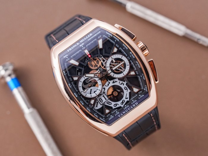 Franck Muller - Vanguard 18k Rose Gold - V 45 CC GD SQT (5N NR) - Mænd - 2011-nu