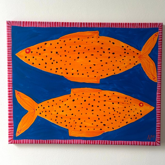 Nancy McKie - Two orange fish.