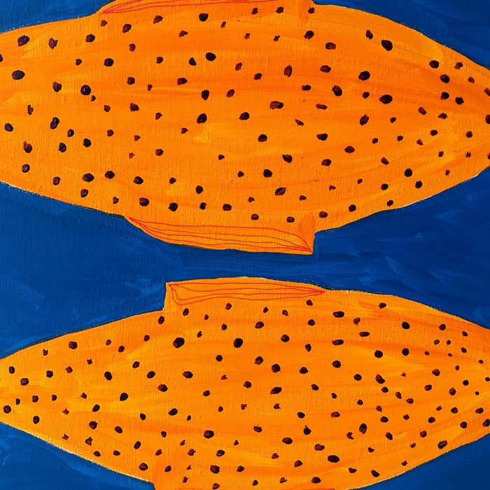 Nancy McKie - Two orange fish.