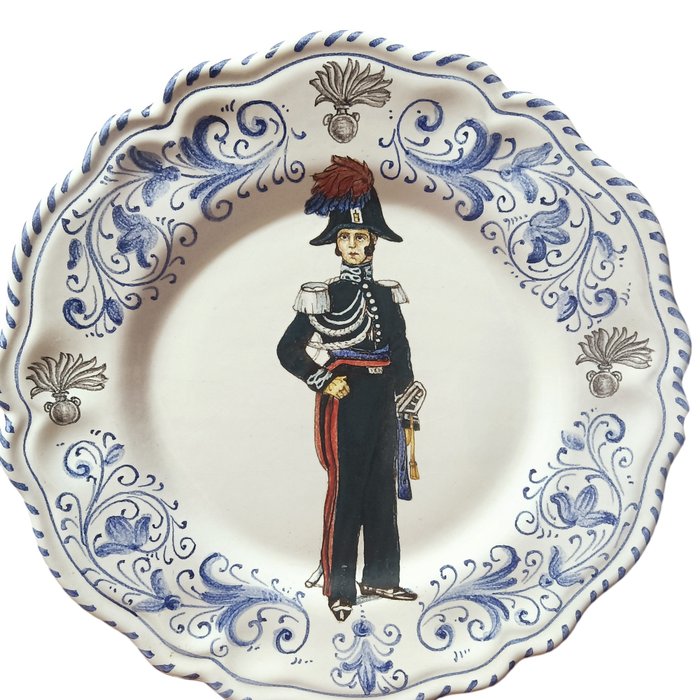 Deruta - cesare margaritelli - Fad (38) - Porcelæn - Carabinieri majolica