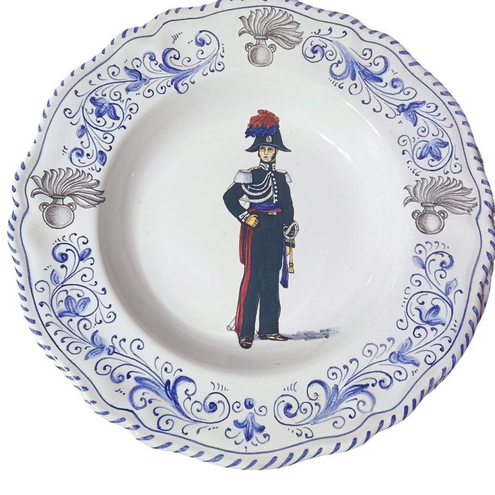 Deruta - cesare margaritelli - Fad (38) - Porcelæn - Carabinieri majolica