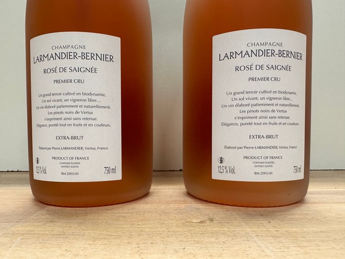 Larmandier-Bernier, Rosé de Saignée - Champagne - 2 Flaske (0,75L)