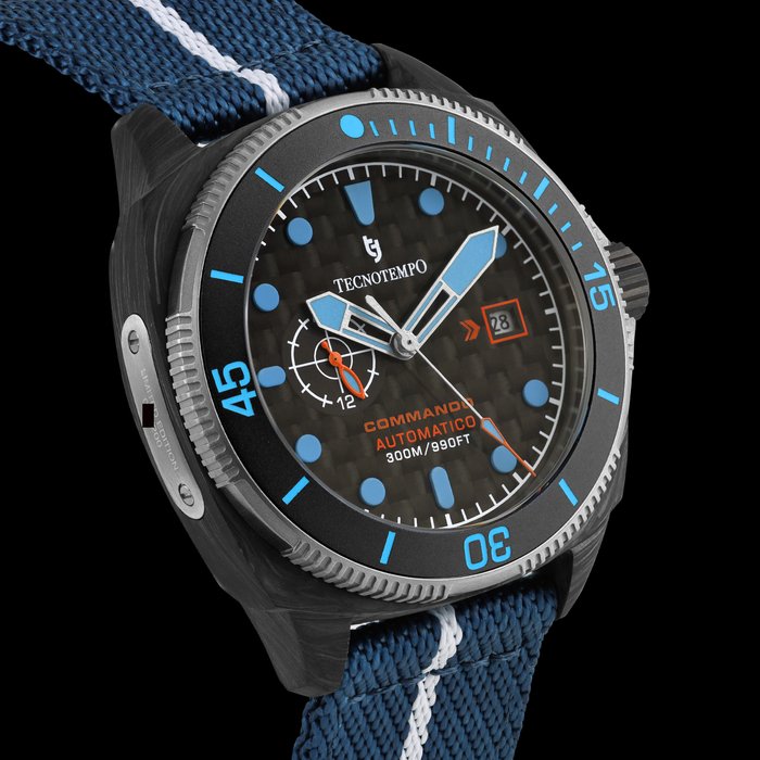 Tecnotempo - "Commando" Forged Carbon  Titanium - Automatic  - - TT300CTFCB (carbon fiber style dial - Nato strap) - Mænd - 2011-nu