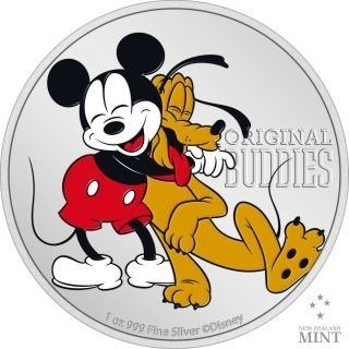 Niue. 2 Dollars 2020 Disney - Mickey Mouse - 90 Jahre Pluto, 1 Oz (.999)