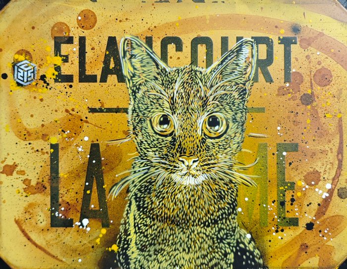 C215 (Christian Guémy) (1973) - Chat Sur Plaque SNCF