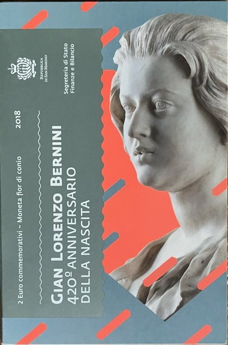 San Marino. 2 Euro 2018 "Gian Lorenzo Bernini"  (Ingen mindstepris)