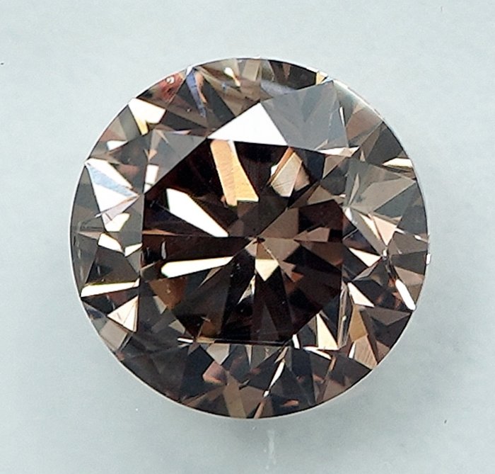 1 pcs Diamant  (Naturfarvet)  - 1.09 ct - Fancy Brunlig Gul - SI1 - International Gemological Institute (IGI)