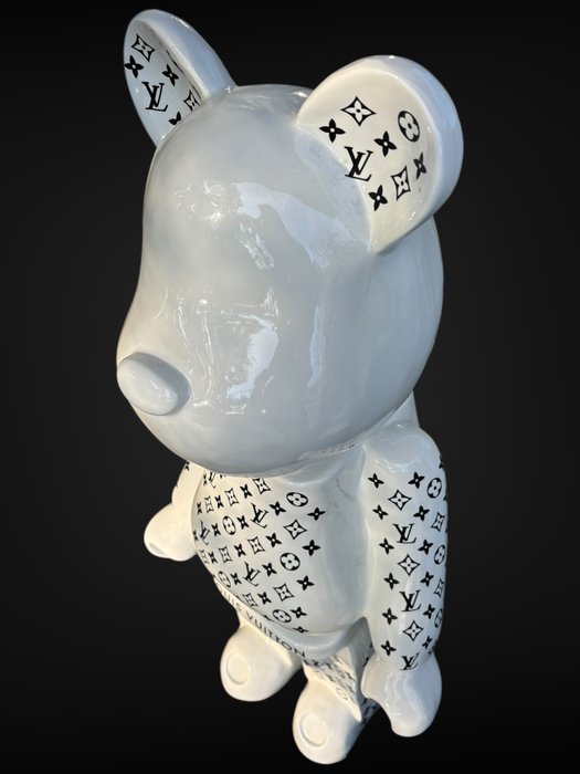 AmsterdamArts - XXL Louis Vuitton Bear statue black  white