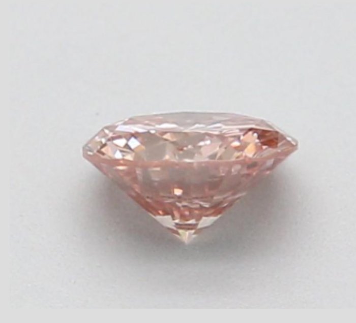 1 pcs Diamant  (Natur)  - 0.27 ct - Rund - I1 - Gemological Institute of America (GIA) - Fancy Brun Pink