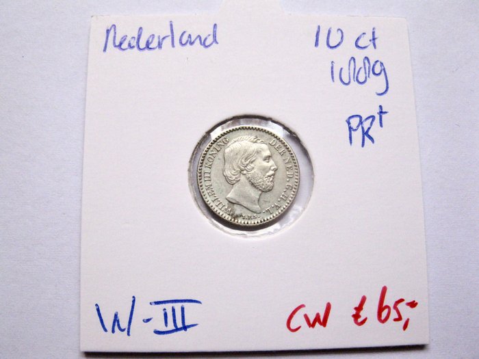 Holland. Willem III. 10 Cent 1889 - kwaliteit  (Ingen mindstepris)