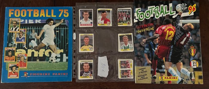 Panini - Football 75/96 Belgium - Complete album + Incomplete album + 80 Loose stickers