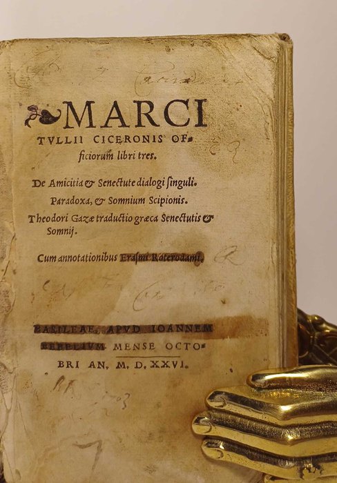 Cicerone - Marci Tulli Ciceronis libri tres - 1526