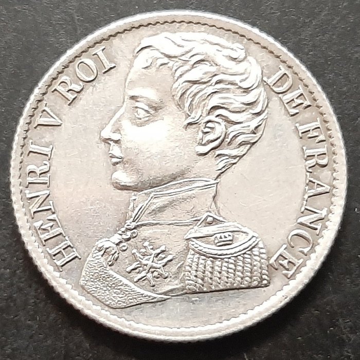 Frankrig. Henrik 5. (prætendent). 1 Franc 1831