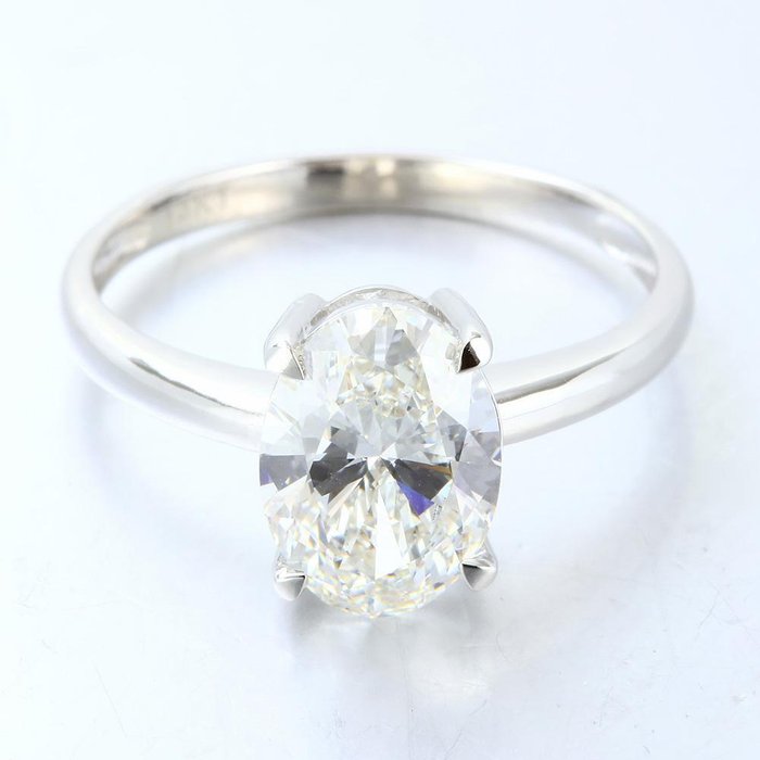 Ingen mindstepris - Ring - 14 karat Hvidguld -  2.01ct. tw. Diamant (Laboratoriedyrket) - EXEX G VS1 INGEN