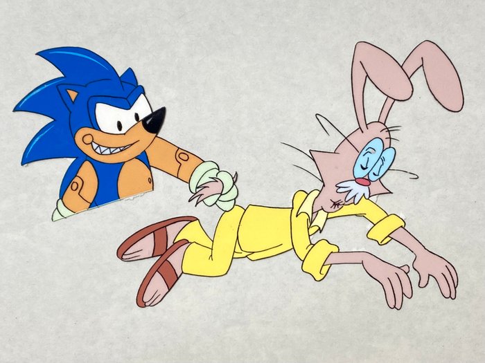 Adventures of Sonic the Hedgehog (TV series) (1993/94) - 1 Original Animation Cel af Sonic