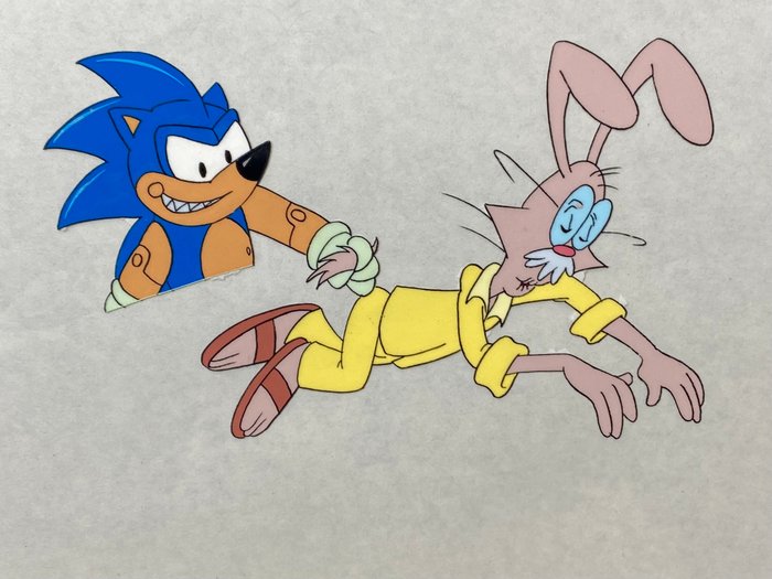 Adventures of Sonic the Hedgehog (TV series) (1993/94) - 1 Original Animation Cel af Sonic