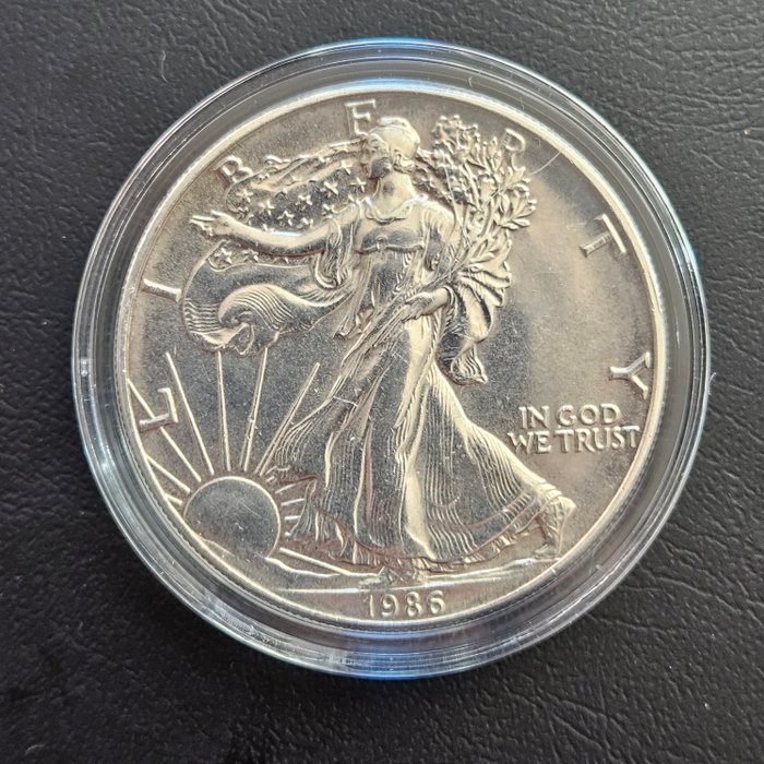 Förenta staterna. 1 Dollar 1986 American eagle, 1 Oz (.999)  (Ingen mindstepris)