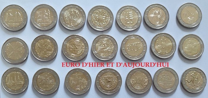 Europa. 2 Euro 2014/2024 (21 monnaies)  (Ingen mindstepris)