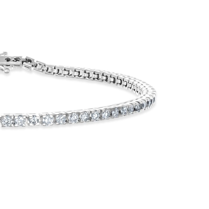 Armbånd - 18 kraat Hvidguld -  3.80ct. tw. Diamant (Natur)