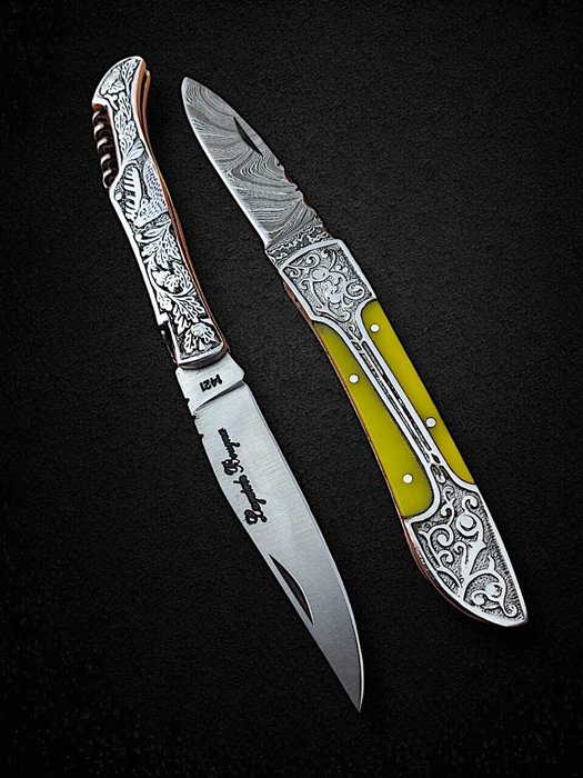 Køkkenkniv -  Laguiole "Franske traditionelle knives kulinariske bøfknive" - Stål, Træ - Vietnam - Personlig samling