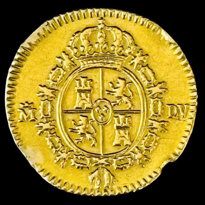 Spanien. Carlos III (1759-1788). 1/2 Escudo - 1786 - Madrid - Usada como Joya - (S39-001)  (Ingen mindstepris)