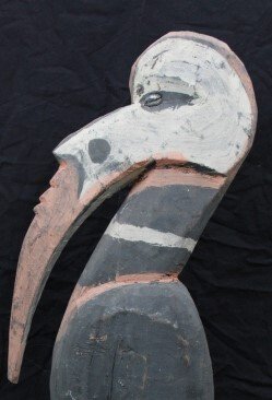 Stor næsehornsfuglefigur - Sepik - Papua Ny Guinea  (Ingen mindstepris)