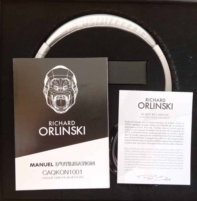 Richard Orlinski (1966) - Headphones Kong (chrome argent)