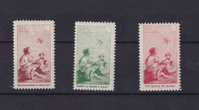 Schweiz 1912 - Pro Juventute 3 MNH-værdier