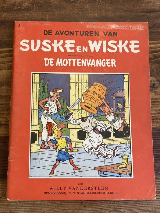 Suske en Wiske - De Mottenvanger - Rode Reeks Vlaams - Nr. 31a - 1 Album - Første udgave - 1957