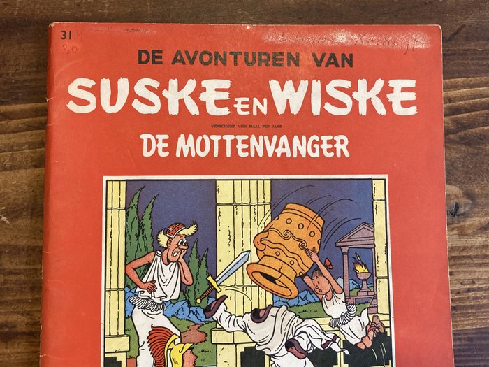 Suske en Wiske - De Mottenvanger - Rode Reeks Vlaams - Nr. 31a - 1 Album - Første udgave - 1957