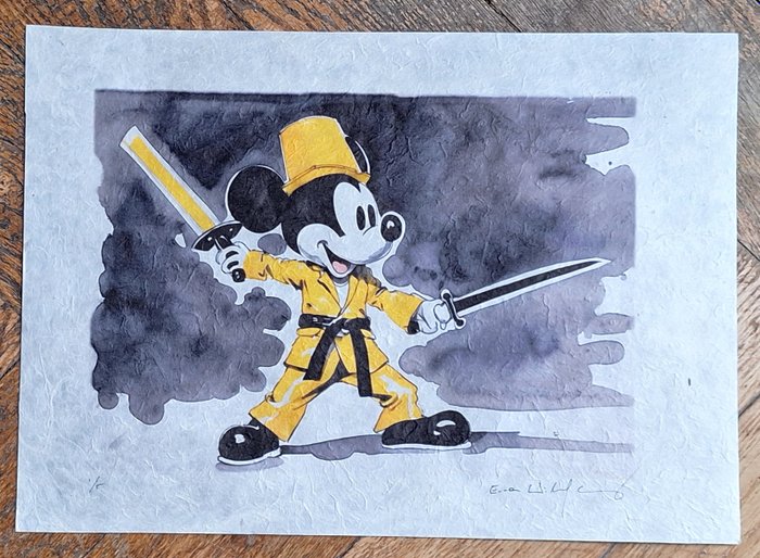 Emma Wildfang - Mickey Mouse as Black Mamba (Kill Bill) - kahari paper