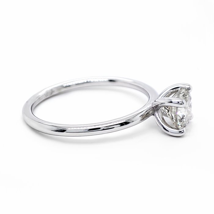 Ingen mindstepris - Ring - 14 karat Hvidguld -  1.01ct. tw. Diamant (Natur)