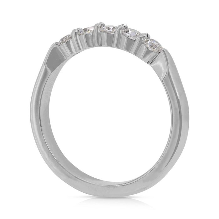 Ring - 18 kraat Hvidguld -  027ct tw Diamant (Natur)