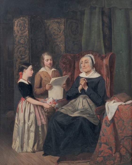 Jan Franz Floris Claes (1818-1870) - Scène d'intérieur animée