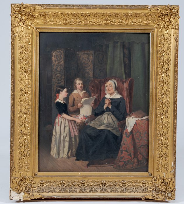 Jan Franz Floris Claes (1818-1870) - Scène d'intérieur animée