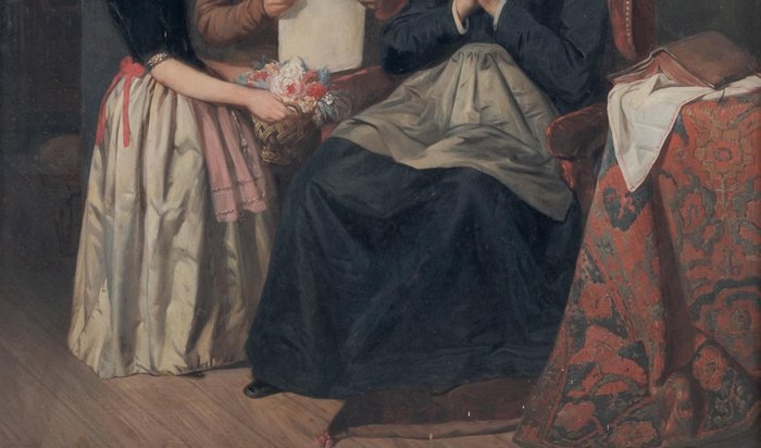 Jan Franz Floris Claes (1818-1870) - Scène d'intérieur animée