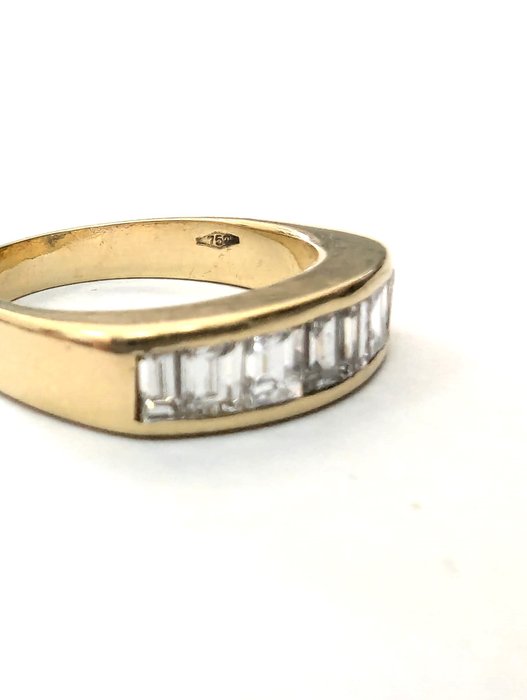 Ring - 18 kraat Gulguld -  1.20ct. tw. Diamant (Natur)