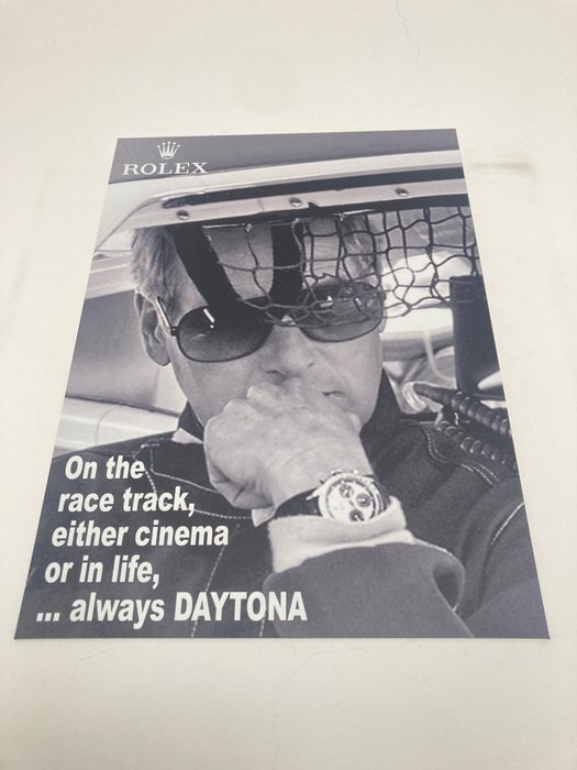 Paul Newman - Rolex Daytona - Reklameplakat - Aluminium