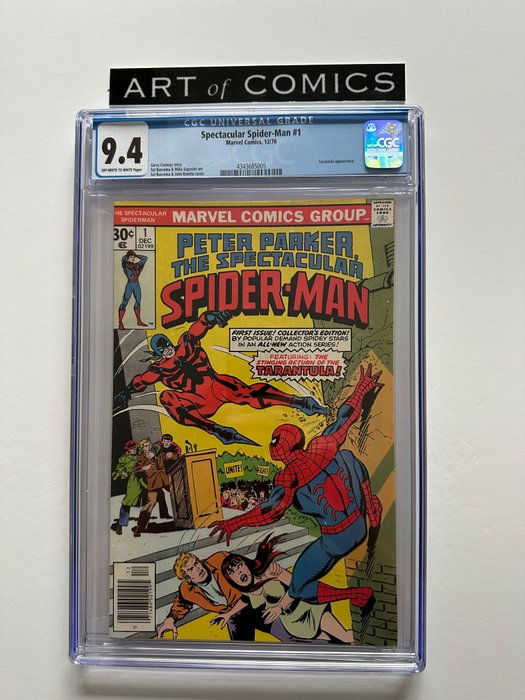 Peter Parker The Spectacular Spider-Man #1 - Tarantula Appearance - Key Book - CGC Graded 9.4 - 1 Graded comic - Første udgave - 1976