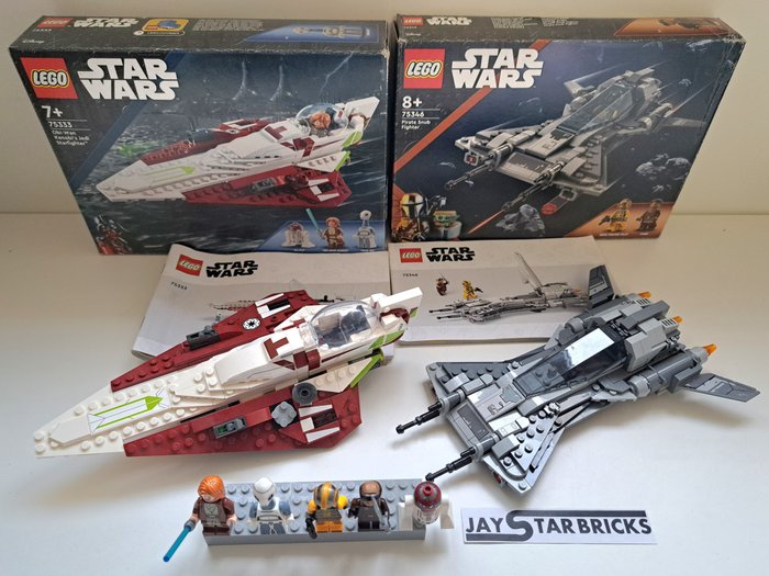 Lego - Star Wars - 75333, 75346 - Obi-Wan Kenobi Jedi Starfighter + Snub Fighter - 2000-2010