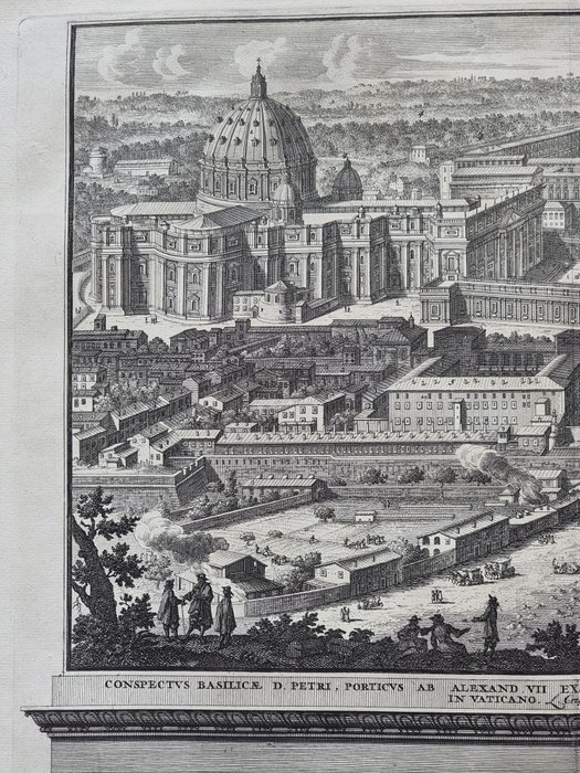 Italien - Rom; François Halma / Lievin Cruyl - Beschryving van Nieuw / Vedute di Roma - Cospectus Basilicae D. Petri - 1701-1720