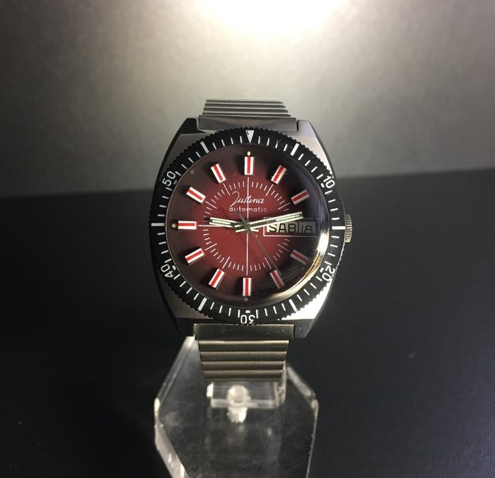 Justina - Skin Diver Automatic  New Old Stock - Ingen mindstepris - Calibre PUW 1464 - Mænd - 1970-1979