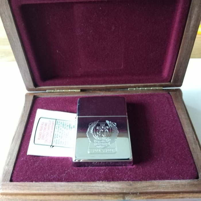 Zippo - Walnut Box and Zippo Harley-Davidson 90th Anniversary - Lommelighter - Træ (Valnød) -  (2)