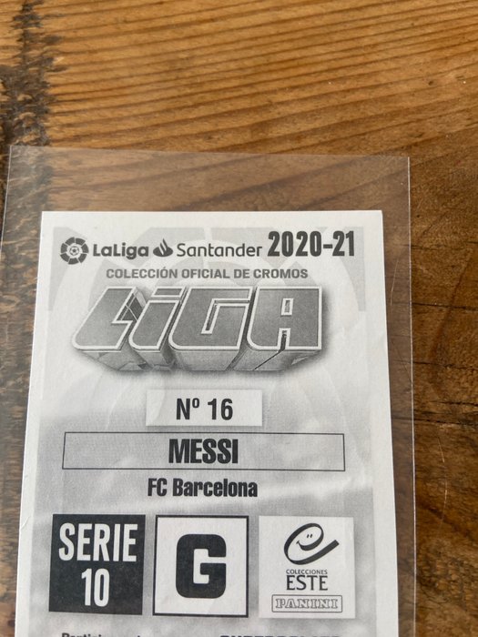 2020/21 Panini Liga Este Lionel Messi #16 Serie 10 - 3 Sticker - Glimrende (EX)