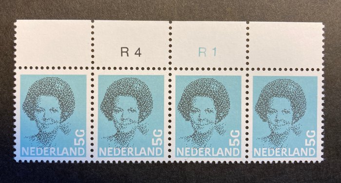 Holland 1982 - Koningin Beatrix 5 GLD med pladefejl - Mast 1249 PM1