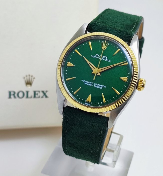 Rolex - Oyster Perpetual - Green Dial - Ingen mindstepris - Ref 1005 - Mænd - 1960