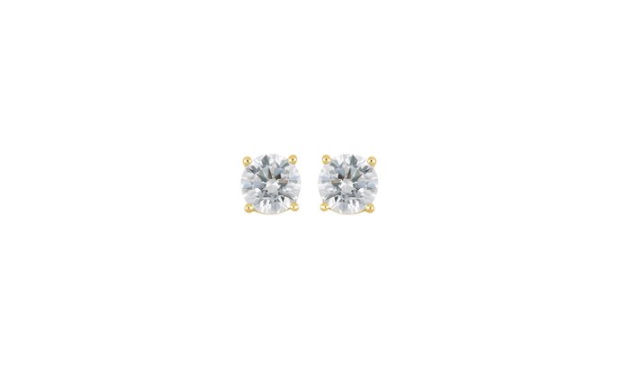 Øreringe - 14 karat Gulguld -  0.40ct. tw. Diamant (Natur) - Diamant stud